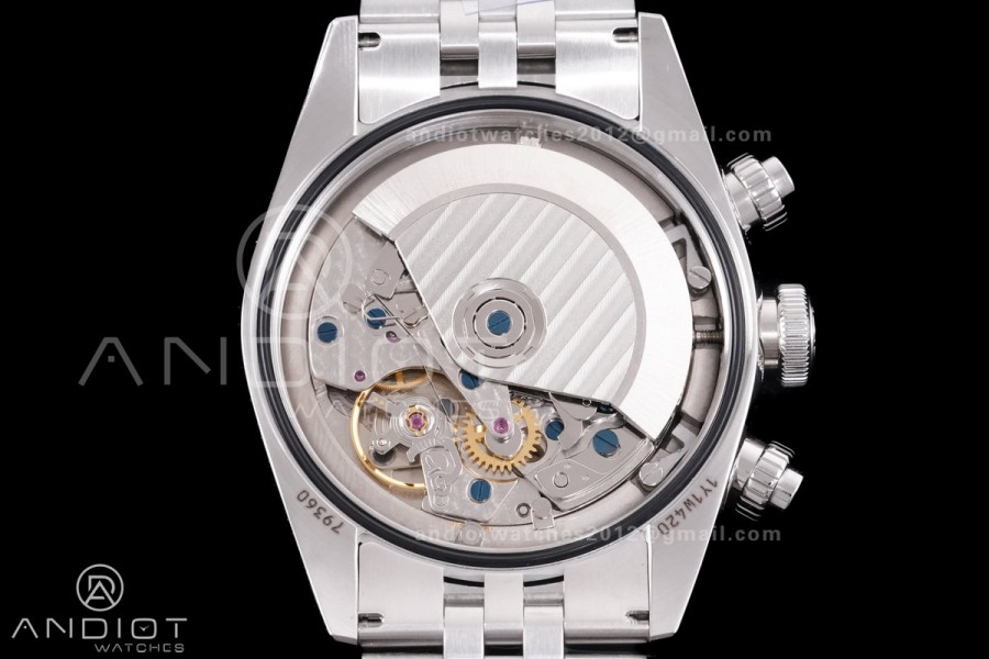 Black Bay Chrono SS ZF 1:1 Best Edition White/Black Dial on SS Bracelet A7750