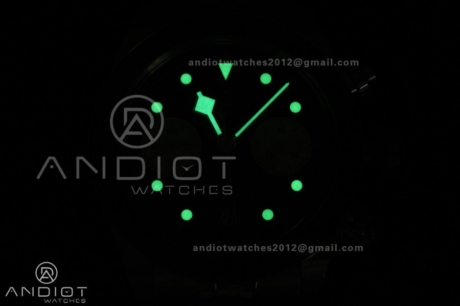 Black Bay Chrono SS ZF 1:1 Best Edition White/Black Dial on SS Bracelet A7750