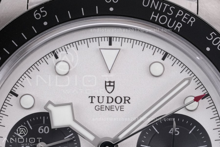 Black Bay Chrono SS ZF 1:1 Best Edition White/Black Dial on SS Bracelet A7750