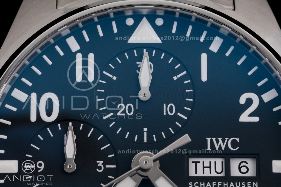 Pilot Chrono IW388113 APSF 1:1 Best Edition Black Dial on SS Bracelet SA69385 Super Clone