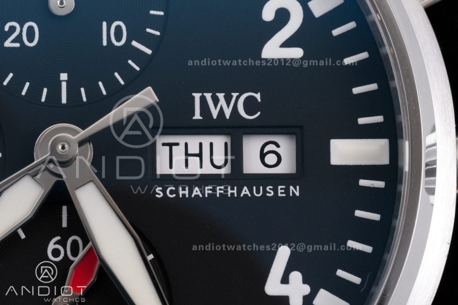 Pilot Chrono IW388113 APSF 1:1 Best Edition Black Dial on SS Bracelet SA69385 Super Clone