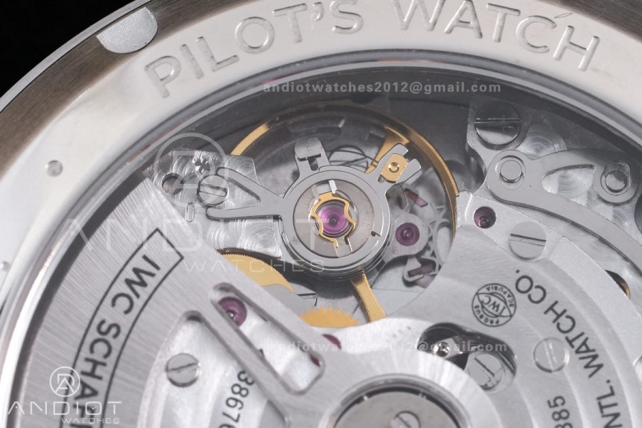 Pilot Chrono IW388113 APSF 1:1 Best Edition Black Dial on SS Bracelet SA69385 Super Clone