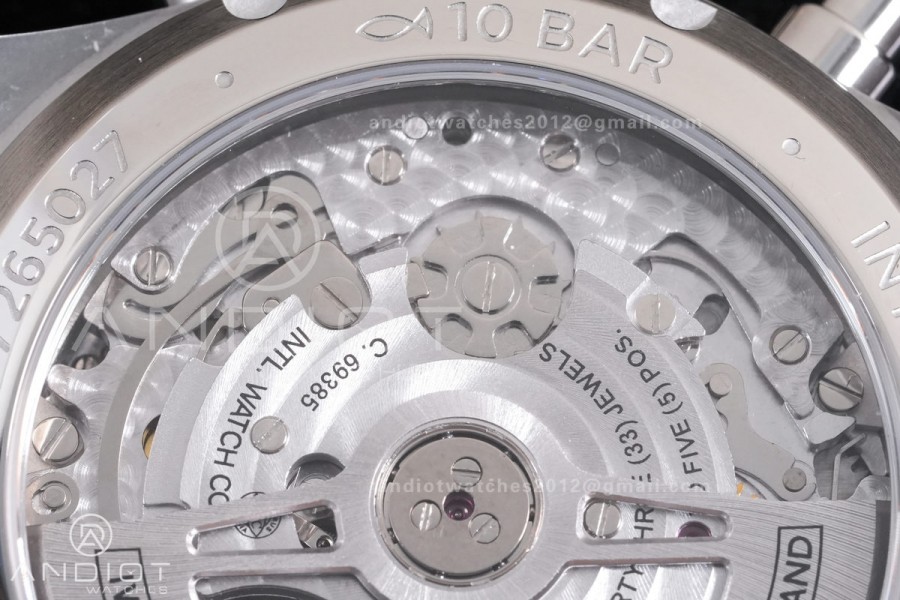 Pilot Chrono IW388113 APSF 1:1 Best Edition Black Dial on SS Bracelet SA69385 Super Clone