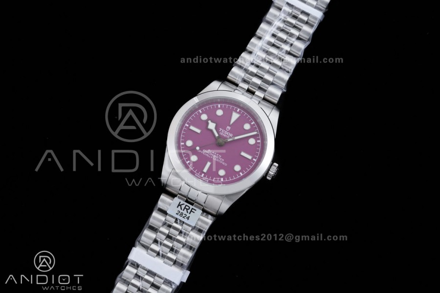 Black Bay 39mm SS KRF 1:1 Best Edition Purple Dial on Jubilee Bracelet A2824