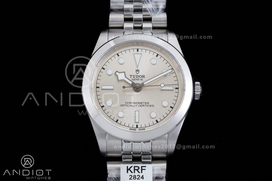 Black Bay 39mm SS KRF 1:1 Best Edition Sliver Dial on Jubilee Bracelet A2824