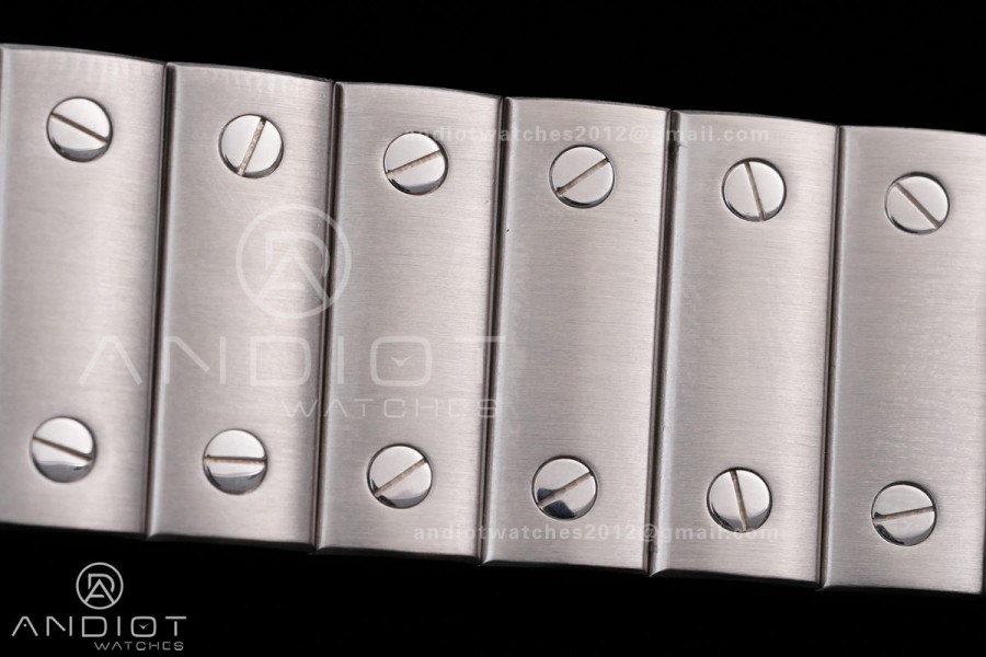 Santos de Cartier Skeleton SS MLF Skeleton Blue Skeleton Dial Blue Bezel on SS SmartLink Bracelet 9611MC Super Clone