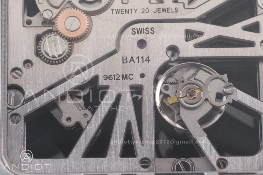 Santos de Cartier Skeleton SS/YG MLF Skeleton Dial on SS/YG SmartLink Bracelet 9611MC Super Clone