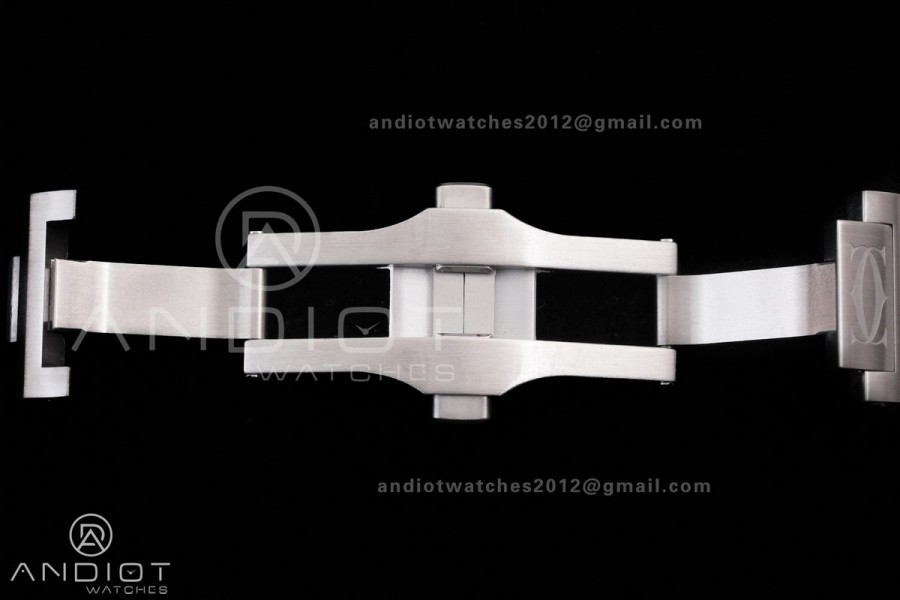 Santos de Cartier Skeleton SS/YG MLF Skeleton Dial on SS/YG SmartLink Bracelet 9611MC Super Clone