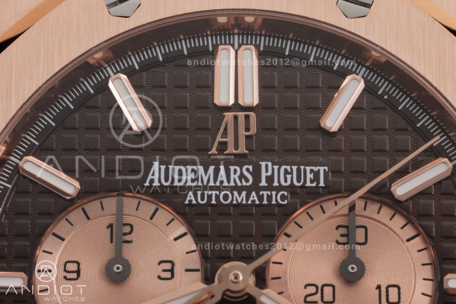 Royal Oak Chrono 26331 RG APSF 1:1 Best Edition Brown Dial RG Subdial On RG Bracelet A2385