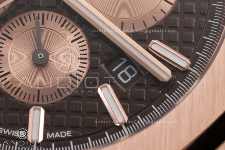 Royal Oak Chrono 26331 RG APSF 1:1 Best Edition Brown Dial RG Subdial On RG Bracelet A2385