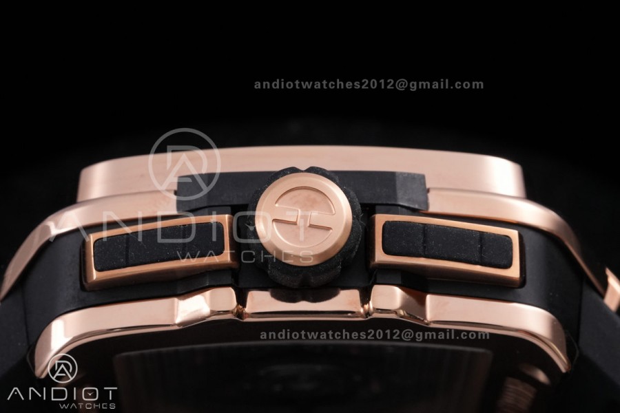 Square Bang Unico 42mm RG BBF 1:1 Best Edition Skeleton Dial on Black Rubber Strap A1280