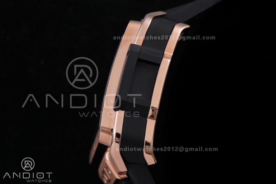 Square Bang Unico 42mm RG BBF 1:1 Best Edition Skeleton Dial on Black Rubber Strap A1280