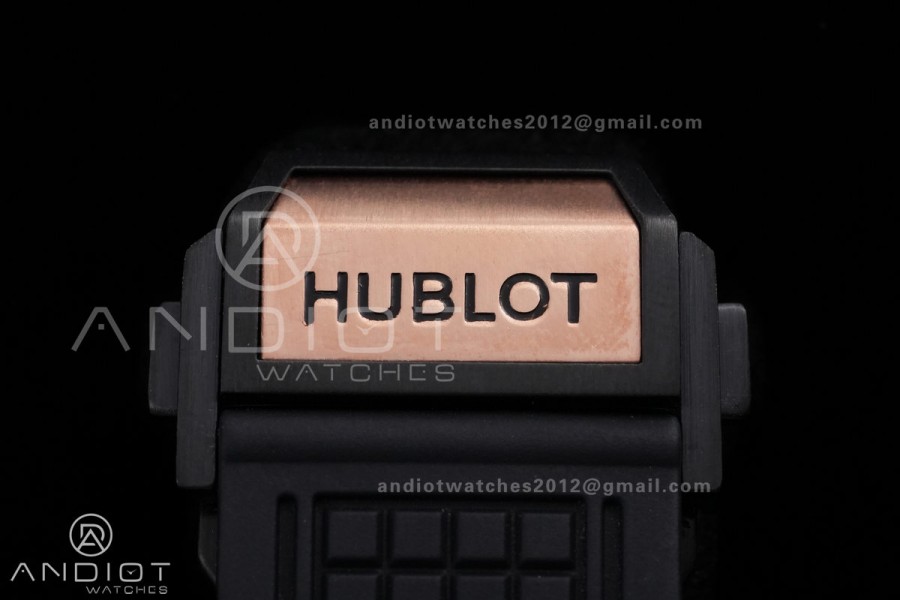 Square Bang Unico 42mm RG BBF 1:1 Best Edition Skeleton Dial on Black Rubber Strap A1280