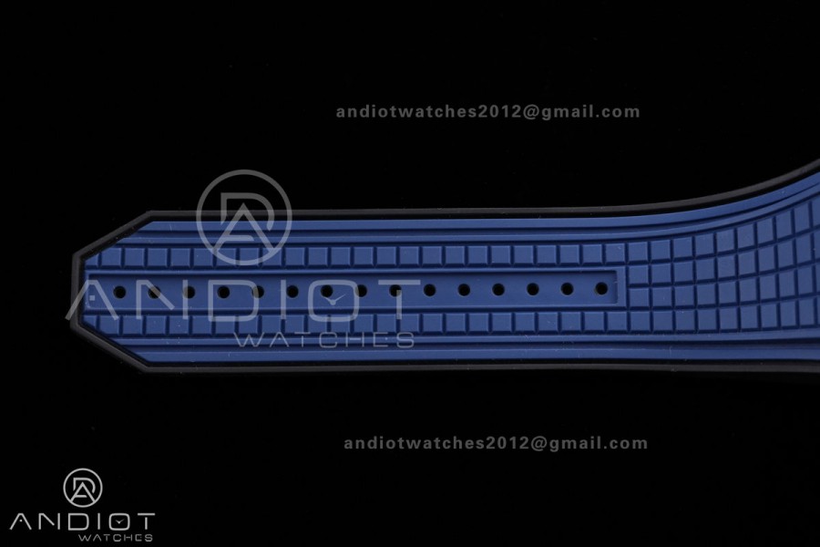 Square Bang Unico 42mm RG BBF 1:1 Best Edition Blue Skeleton Dial on Blue Rubber Strap A1280