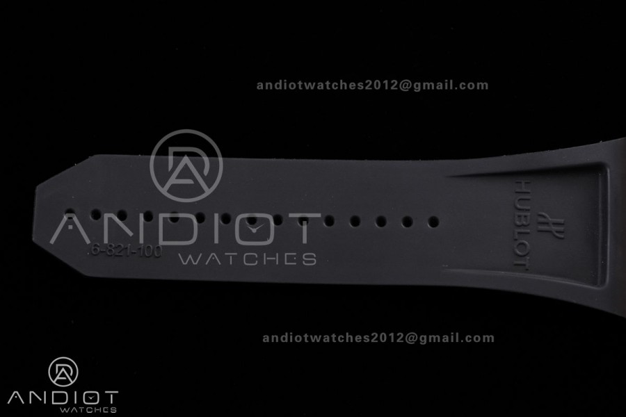 Square Bang Unico 42mm RG Blue Ceramic Bezel BBF 1:1 Best Edition Skeleton Dial on Blue Rubber Strap A1280