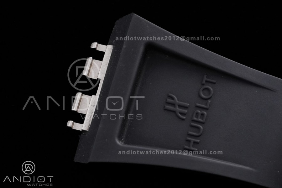 Square Bang Unico 42mm RG Blue Ceramic Bezel BBF 1:1 Best Edition Skeleton Dial on Blue Rubber Strap A1280