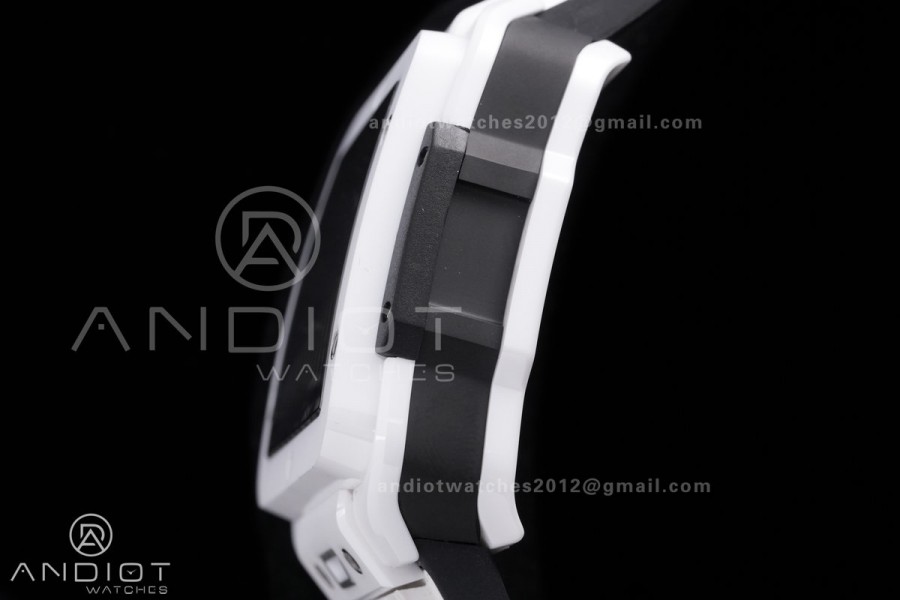 Square Bang Unico White Ceramic BBF 1:1 Best Edition on Rubber Strap A1280