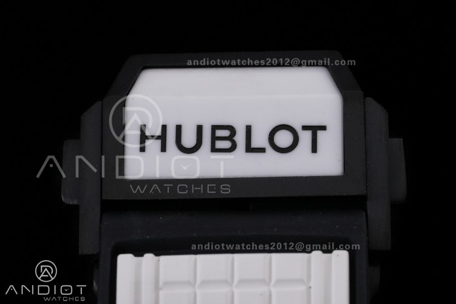 Square Bang Unico White Ceramic BBF 1:1 Best Edition on Rubber Strap A1280
