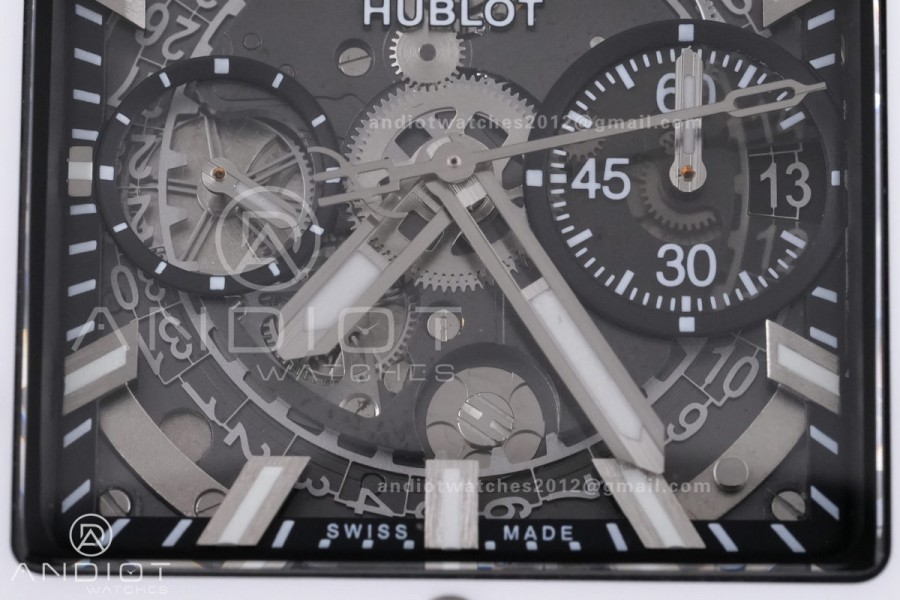 Square Bang Unico White Ceramic BBF 1:1 Best Edition on Rubber Strap A1280