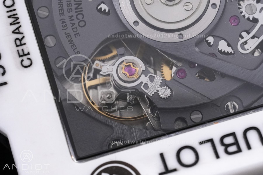 Square Bang Unico White Ceramic BBF 1:1 Best Edition on Rubber Strap A1280