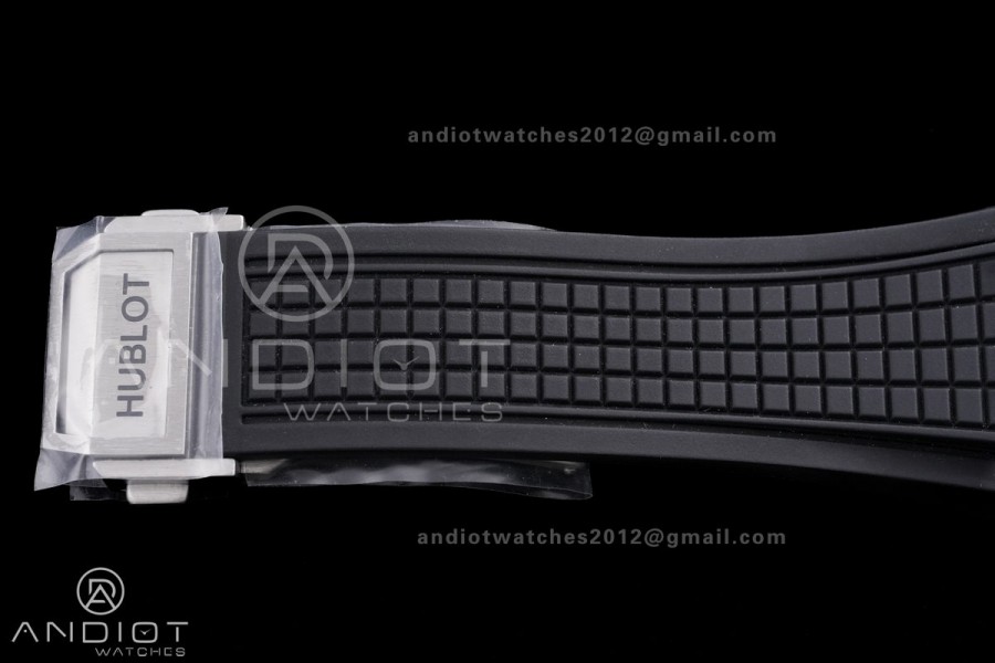 Square Bang Unico 42mm Titanium BBF 1:1 Best Edition Skeleton Dial on Black Rubber Strap A1280