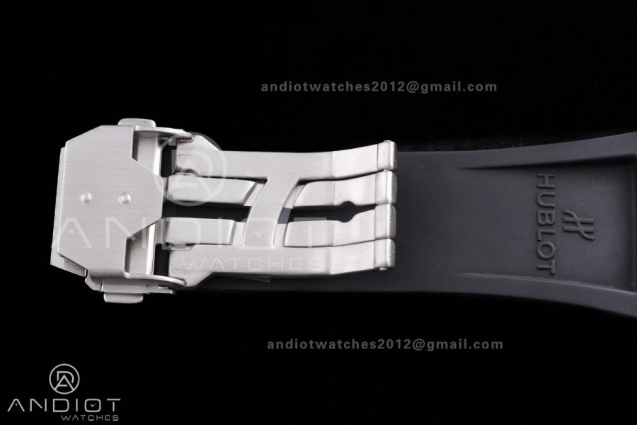 Square Bang Unico 42mm Titanium BBF 1:1 Best Edition Skeleton Dial on Black Rubber Strap A1280