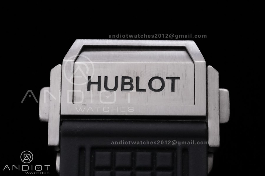 Square Bang Unico 42mm Titanium BBF 1:1 Best Edition Skeleton Dial on Black Rubber Strap A1280