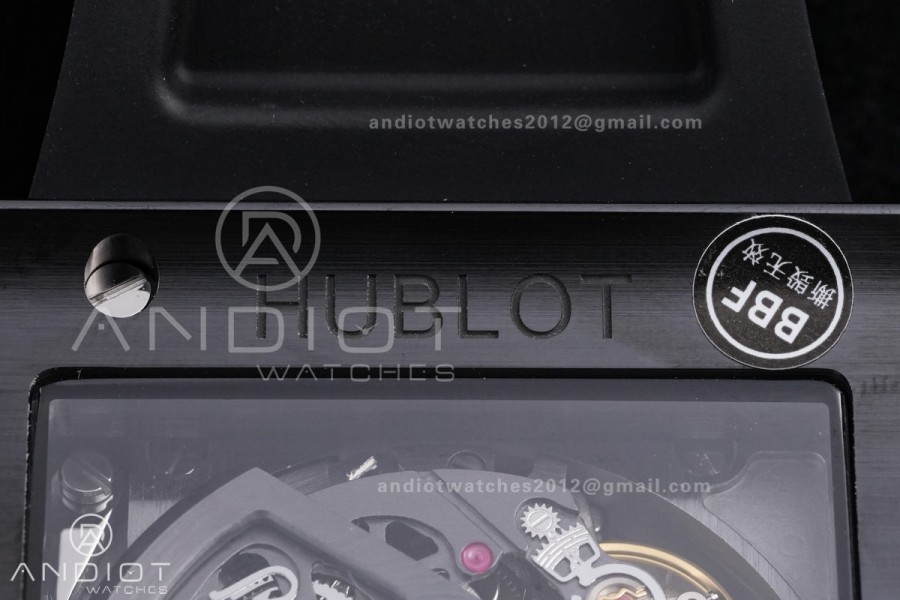 Square Bang Unico Black Ceramic BBF 1:1 Best Edition on Rubber Strap A1280