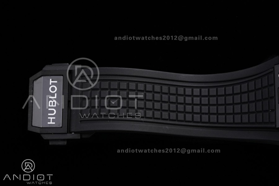 Square Bang Unico Black Ceramic BBF 1:1 Best Edition on Rubber Strap A1280