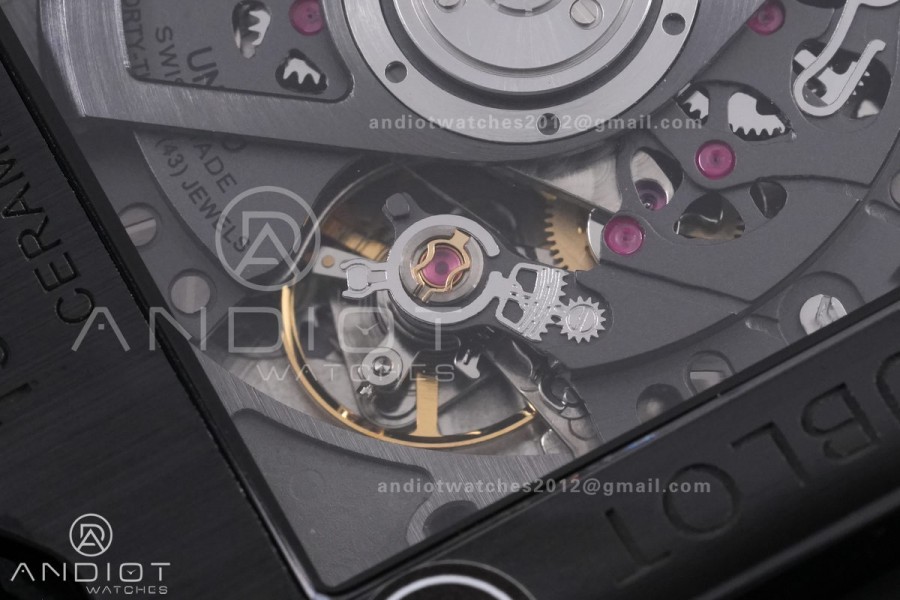 Square Bang Unico Black Ceramic BBF 1:1 Best Edition on Rubber Strap A1280