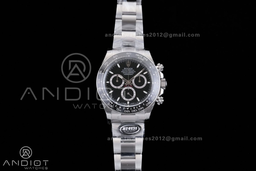 Daytona 126500 BTF 1:1 Best Edition 904L Steel Black Dial On SS Bracelet DD4131 V3