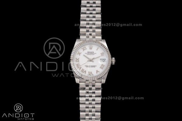 DateJust 31 Ladies GSF White Dial Roman Markers on...