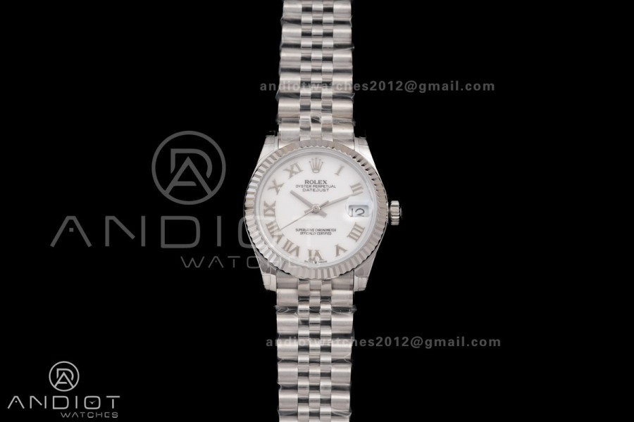 DateJust 31 Ladies GSF White Dial Roman Markers on Jubilee Bracelet A2236	