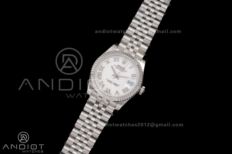 DateJust 31 Ladies GSF White Dial Roman Markers on Jubilee Bracelet A2236	