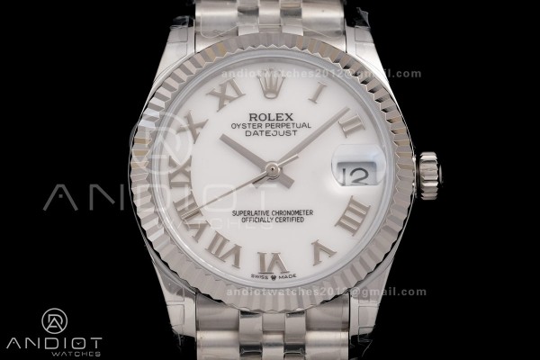 DateJust 31 Ladies GSF White Dial Roman Markers on...