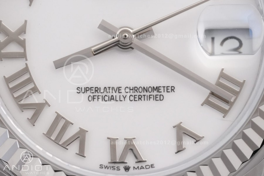 DateJust 31 Ladies GSF White Dial Roman Markers on Jubilee Bracelet A2236	