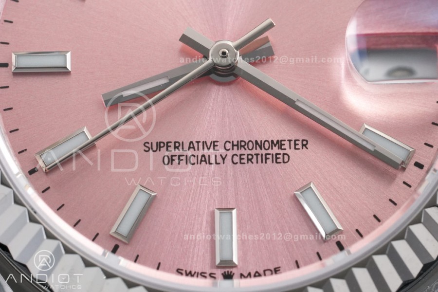 DateJust 31 Ladies 278274 GSF Pink Dial Stick Markers on Jubilee Bracelet A2236