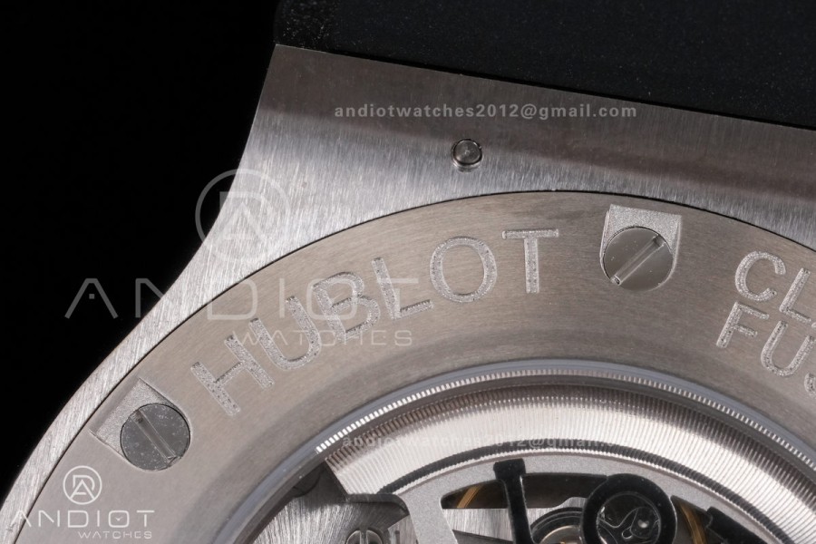 Classic Fusion 42mm Titanium JJZF 1:1 V2 Best Edition Gray Dial On Black Rubber Strap