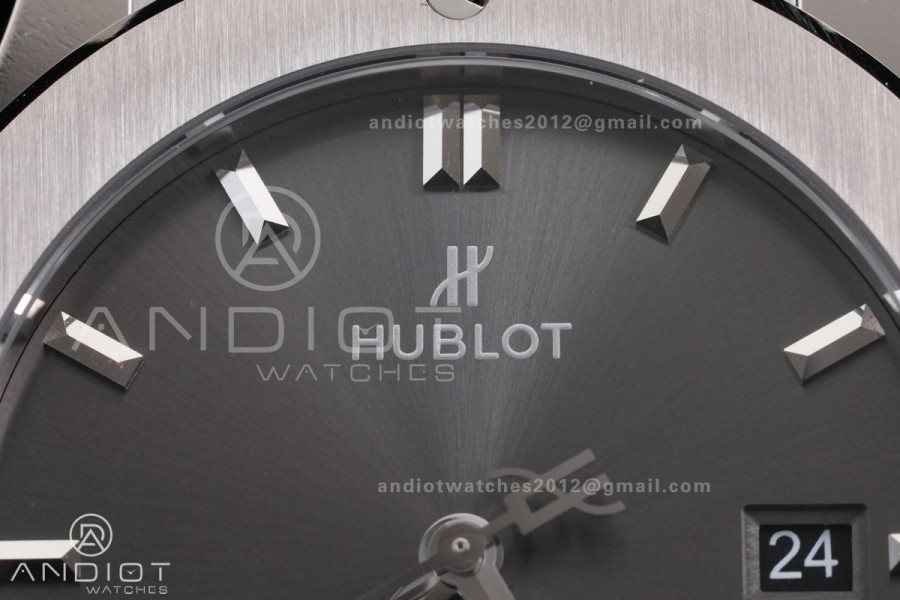 Classic Fusion 42mm Titanium JJZF 1:1 V2 Best Edition Gray Dial On Black Rubber Strap