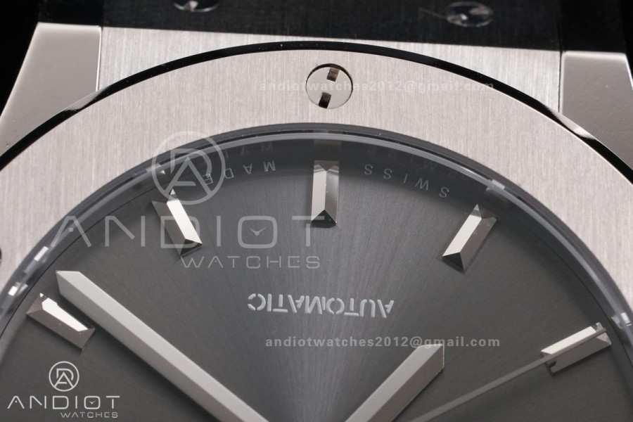 Classic Fusion 42mm Titanium JJZF 1:1 V2 Best Edition Gray Dial On Black Rubber Strap