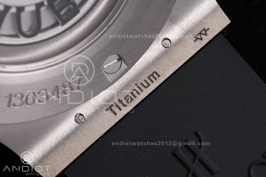 Classic Fusion 42mm Titanium JJZF 1:1 V2 Best Edition Blue Dial On Blue Gummy Strap