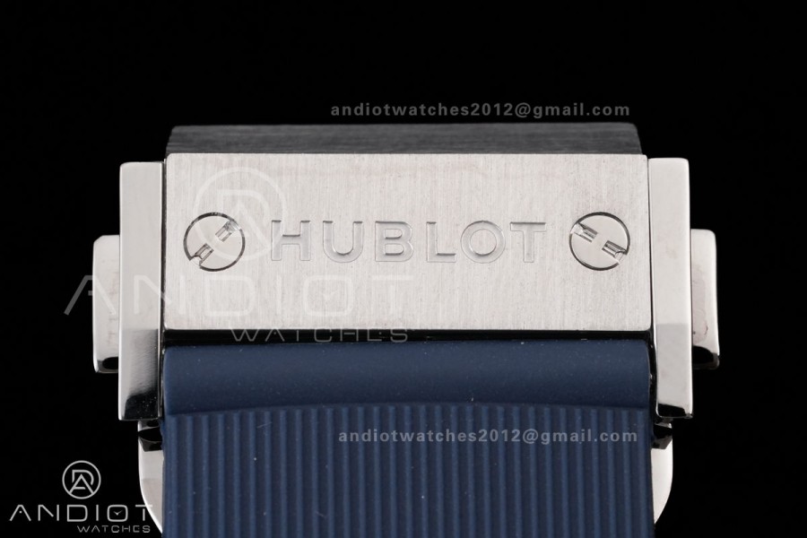 Classic Fusion 42mm Titanium JJZF 1:1 V2 Best Edition Blue Dial On Blue Gummy Strap