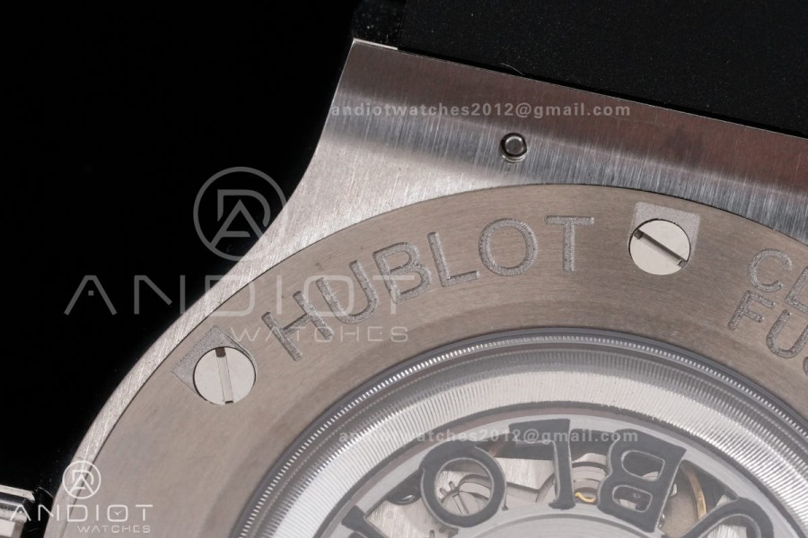 Classic Fusion 42mm Titanium JJZF 1:1 V2 Best Edition Black Dial On Black Rubber Strap