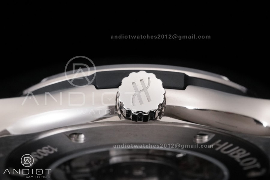 Classic Fusion 42mm Titanium JJZF 1:1 V2 Best Edition Black Dial On Black Rubber Strap