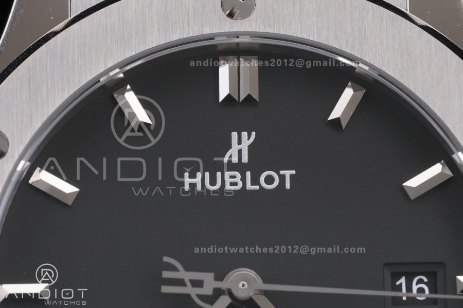 Classic Fusion 42mm Titanium JJZF 1:1 V2 Best Edition Black Dial On Black Rubber Strap