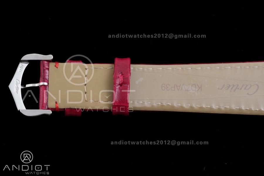 Tank Must 25.5mm AF SS Best Edition Red Dial On Red Leather Ronda Quartz