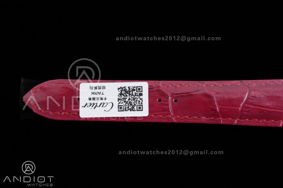 Tank Must 25.5mm AF SS Best Edition Red Dial On Red Leather Ronda Quartz