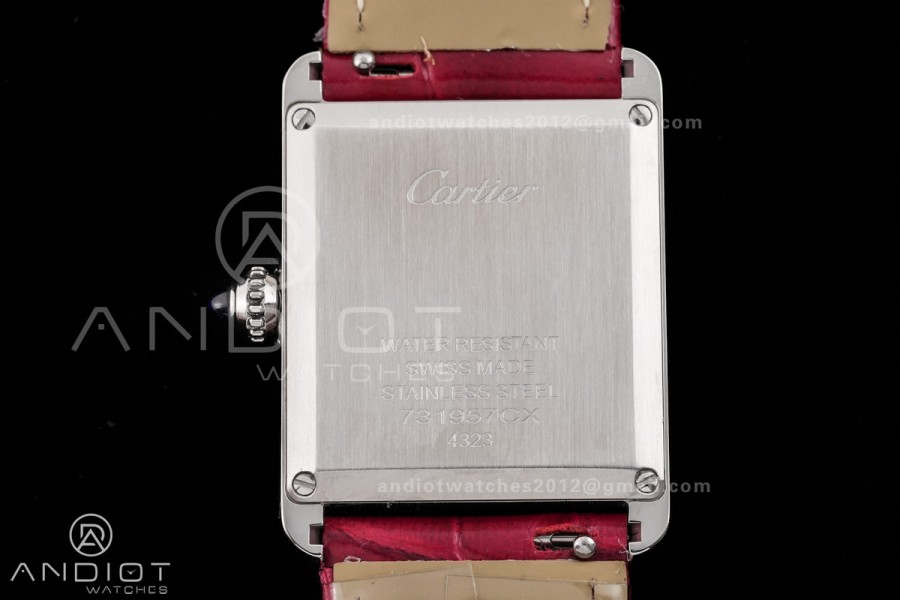 Tank Must 25.5mm AF SS Best Edition Red Dial On Red Leather Ronda Quartz