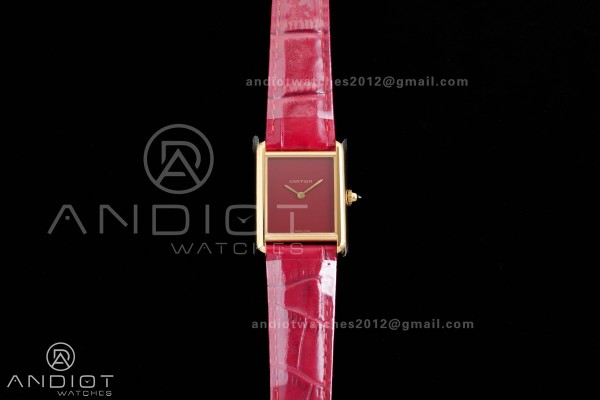 Tank Must 25.5mm YG AF 1:1 Best Edition Red Dial O...