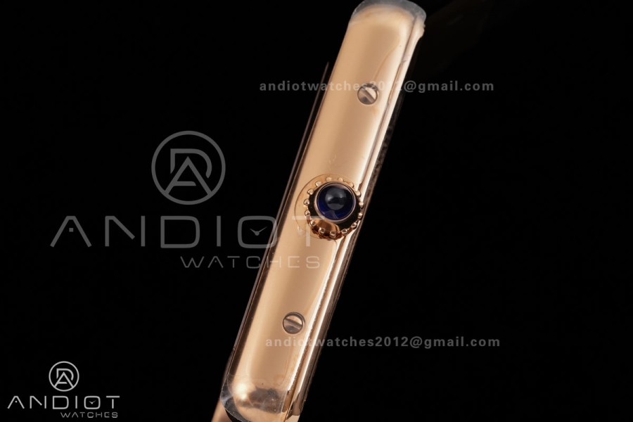 Tank Must 25.5mm RG AF 1:1 Best Edition Black Dial On Black Leather Ronda Quartz